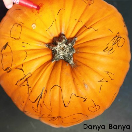 Toddler Pumpkin Decorating