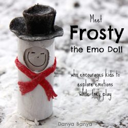 Meet Fristy the snowman toilet paper roll 'emo' doll