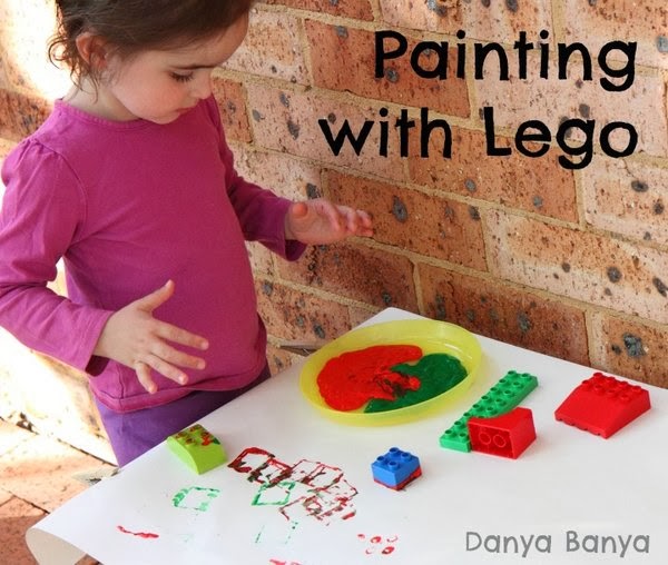 Painting with LEGO Duplo