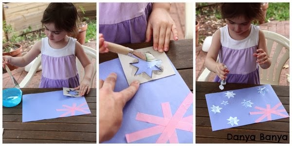 Preschool craft: Australian flag