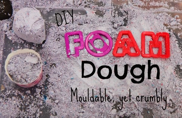 DIY Foam Dough - mouldable, yet crumbly