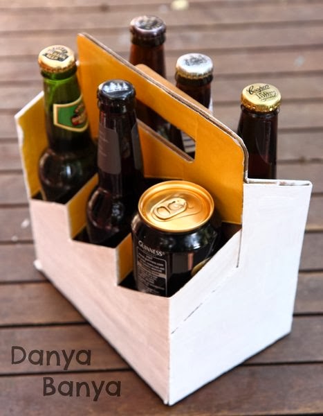 Paint 6 pack beer holder white to create a blank canvas