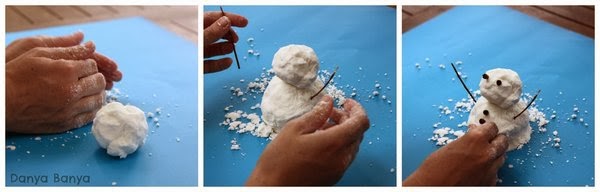 Moulding to make a Play Snow snowman