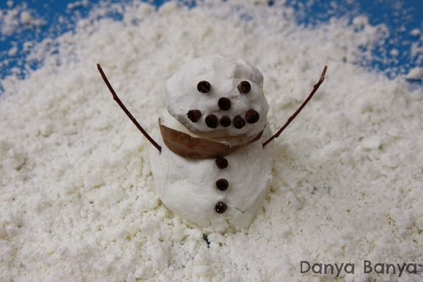 Snowman made of Play Snow