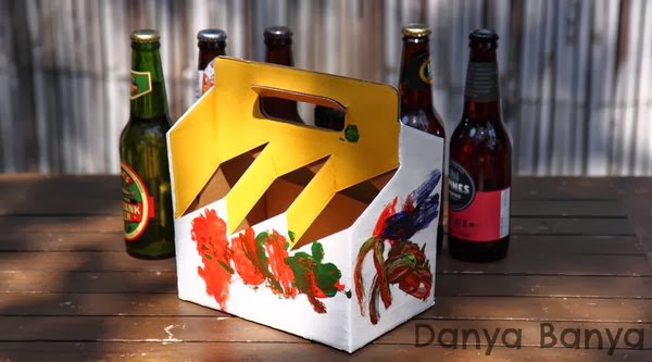 Child-made gift idea: painted beer holder