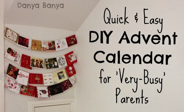 Quick and easy DIY Advent calendar (Christmas countdown) idea