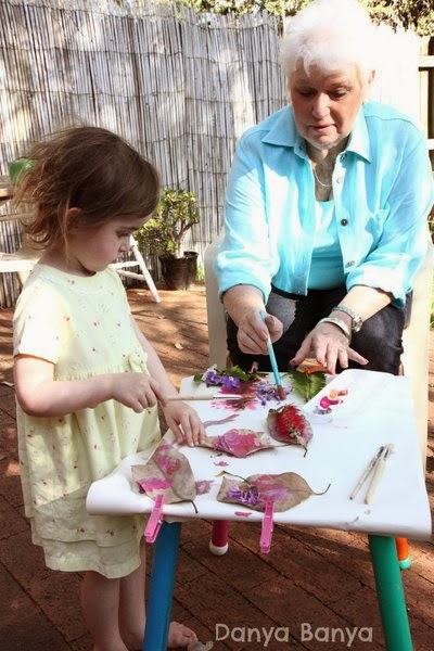 Granny and Granddaughter crafting together