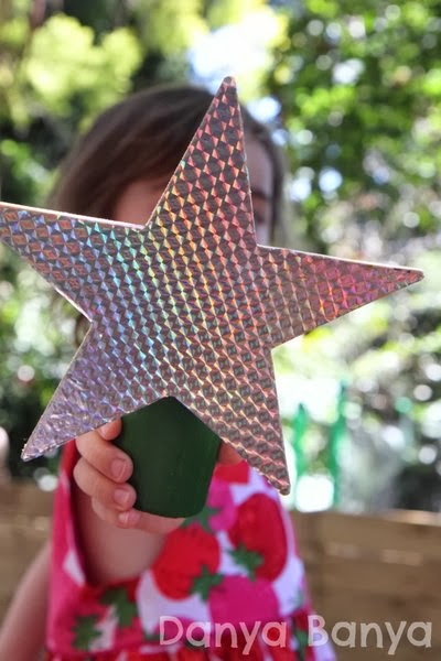 DIY star for the top of the Christmas tree