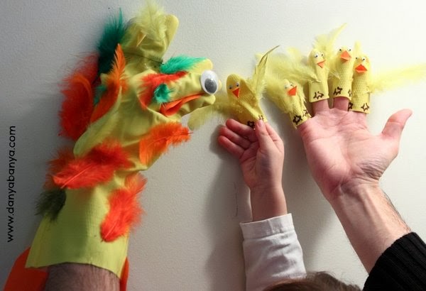 DIY Five little ducks puppets