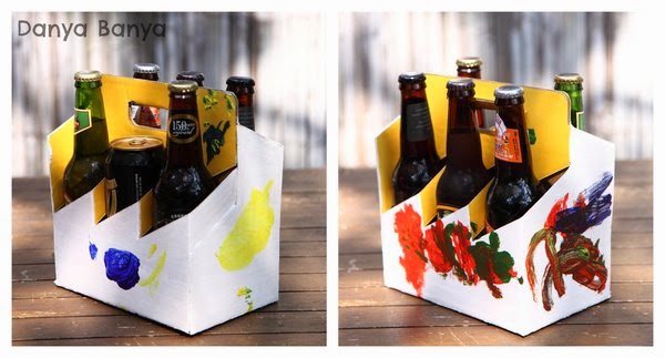 Child-made gift idea: DIY painted beer holder