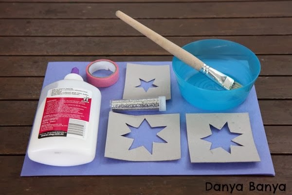 Supplies to make an Australian flag