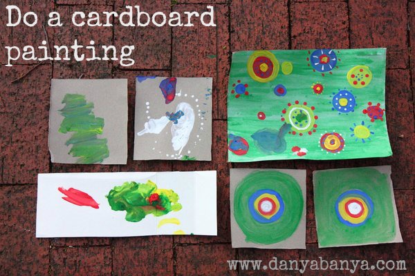 cardboard painting