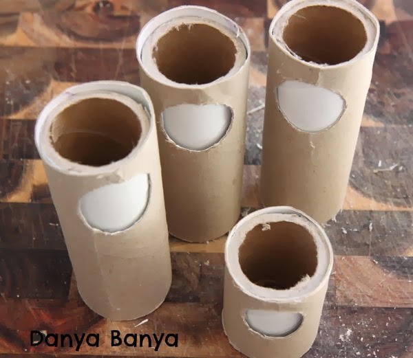 Making blank emo dolls with cardboard tube and toilet paper rolls